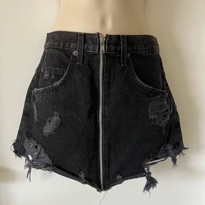 Denim Zipper Skirt